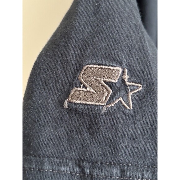 VTG Y2K 90s Distressed 00s STARTER Mens 3X XXXL Embroidered Logo Black T Shirt - Picture 8 of 8